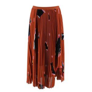 Proenza Schouler Pleated Rust Graphic Print Skirt